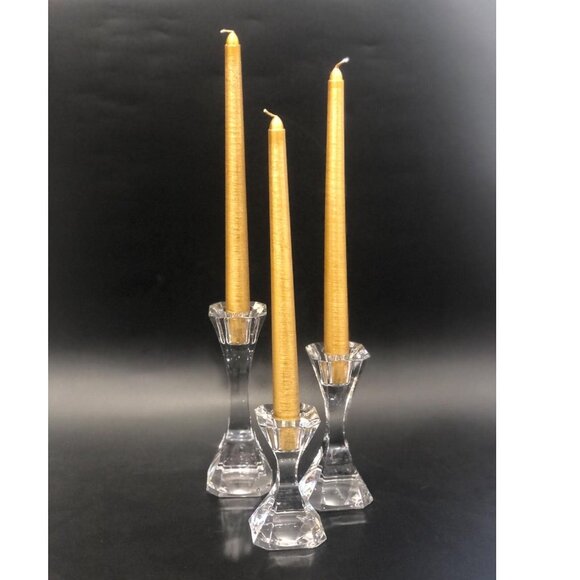 Villeroy & Boch Clear Crystal Candlestick Holders Graduated Set Cocktail Club - Picture 2 of 12